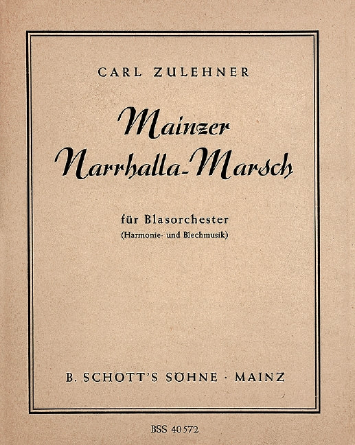 Mainzer Narrhalla-Marsch (Wind Band), set of parts