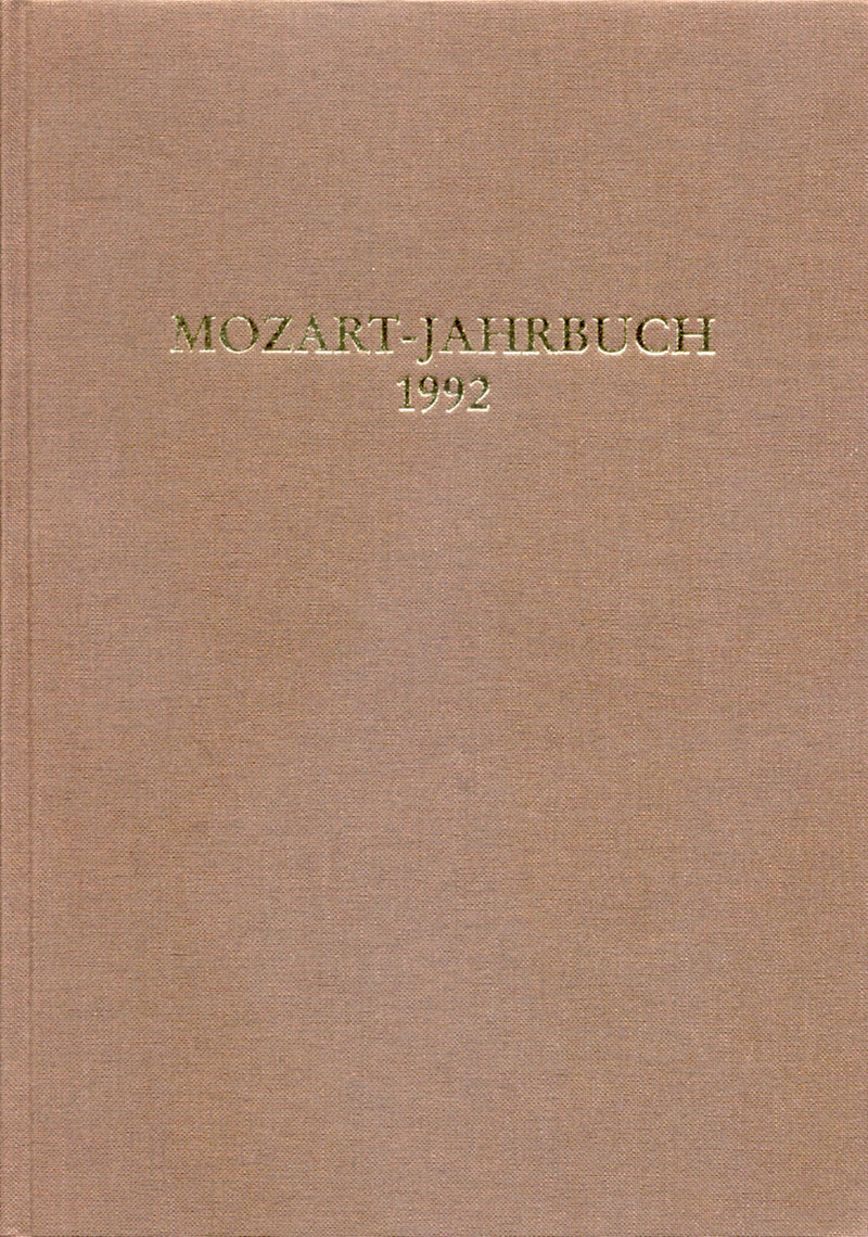 Mozart-Jahrbuch 1992