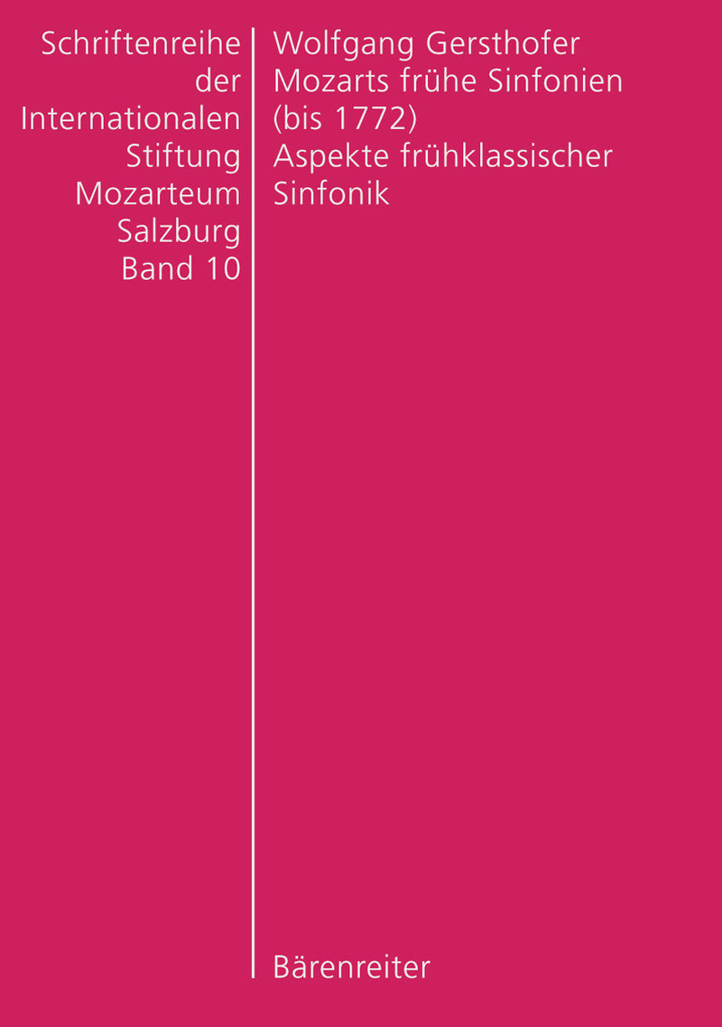 Mozarts frühe Sinfonien (to 1772)