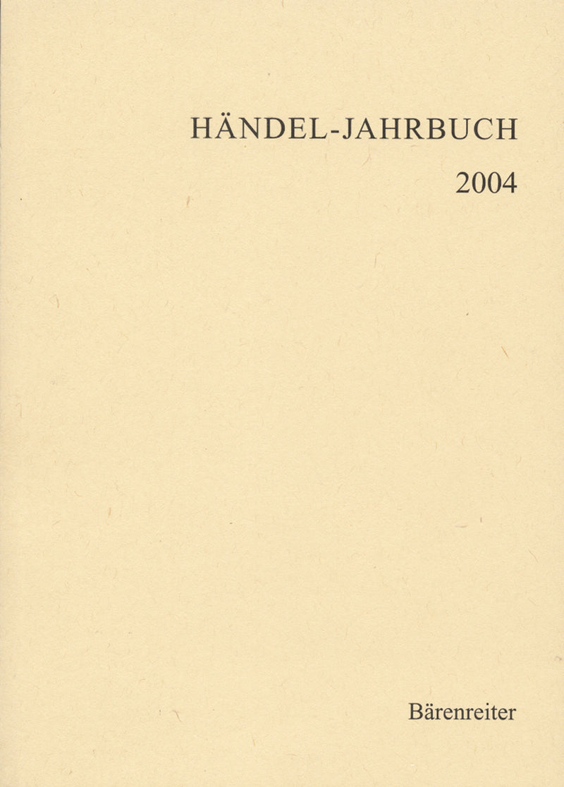 Händel-Jahrbuch 2004, 50. Jahrgang
