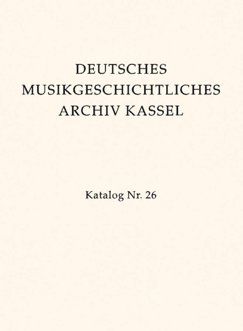 Deutsches MusikGeschichtliches Archiv Kassel. Katalog der Filmsammlung, vol. 5/II