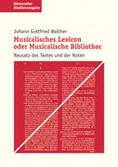 Musicalisches Lexicon oder Musicalische Bibliothec