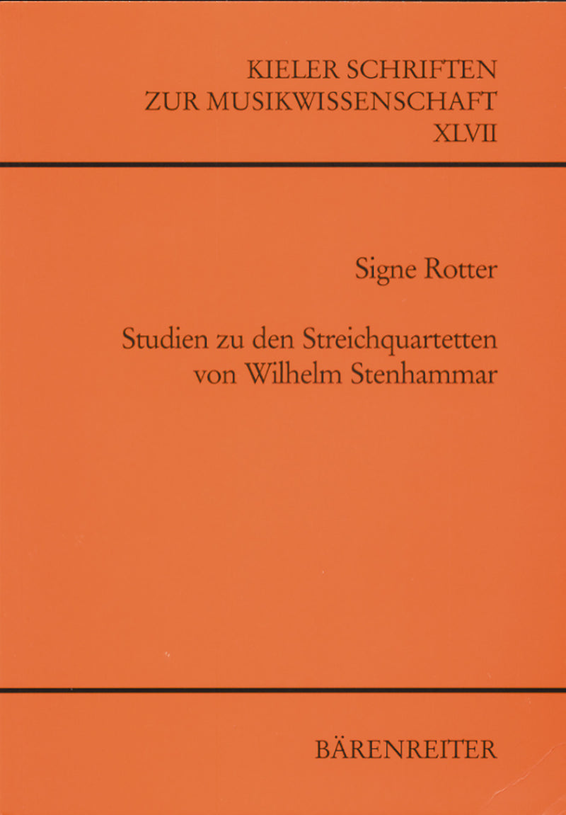 Studien zu den String Quartetsn von Wilhelm Stenhammar