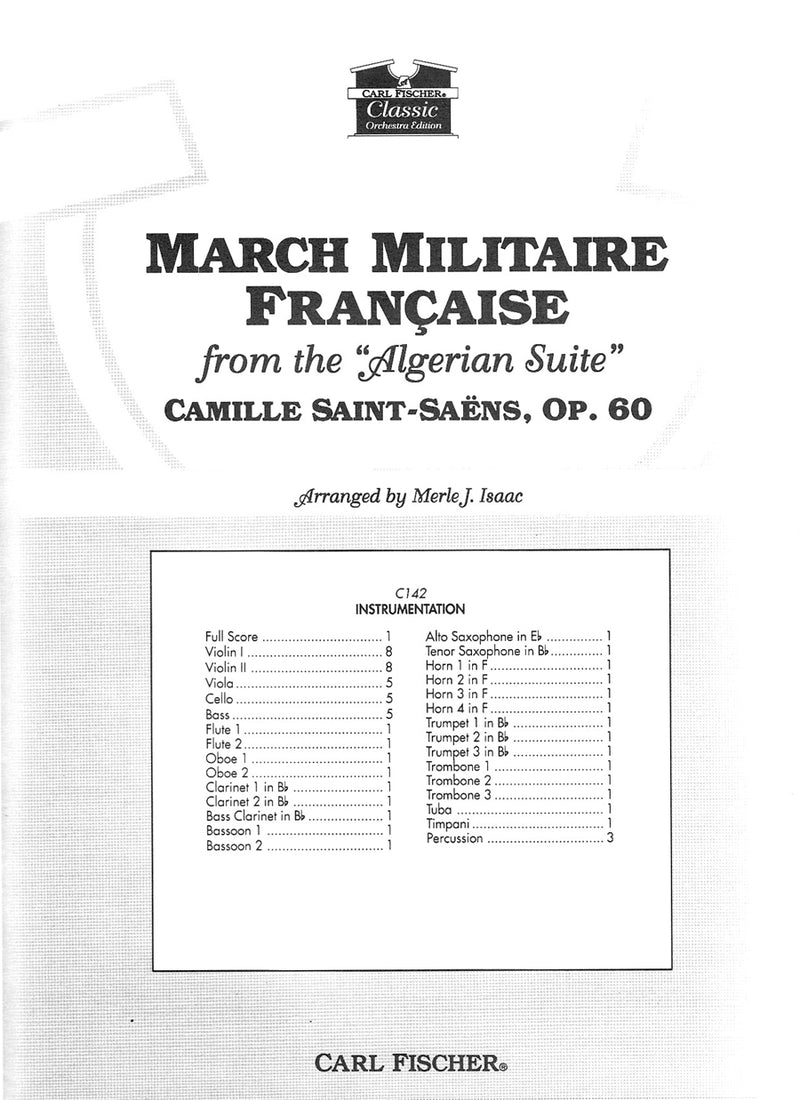 March Militaire Francaise (Score Only)