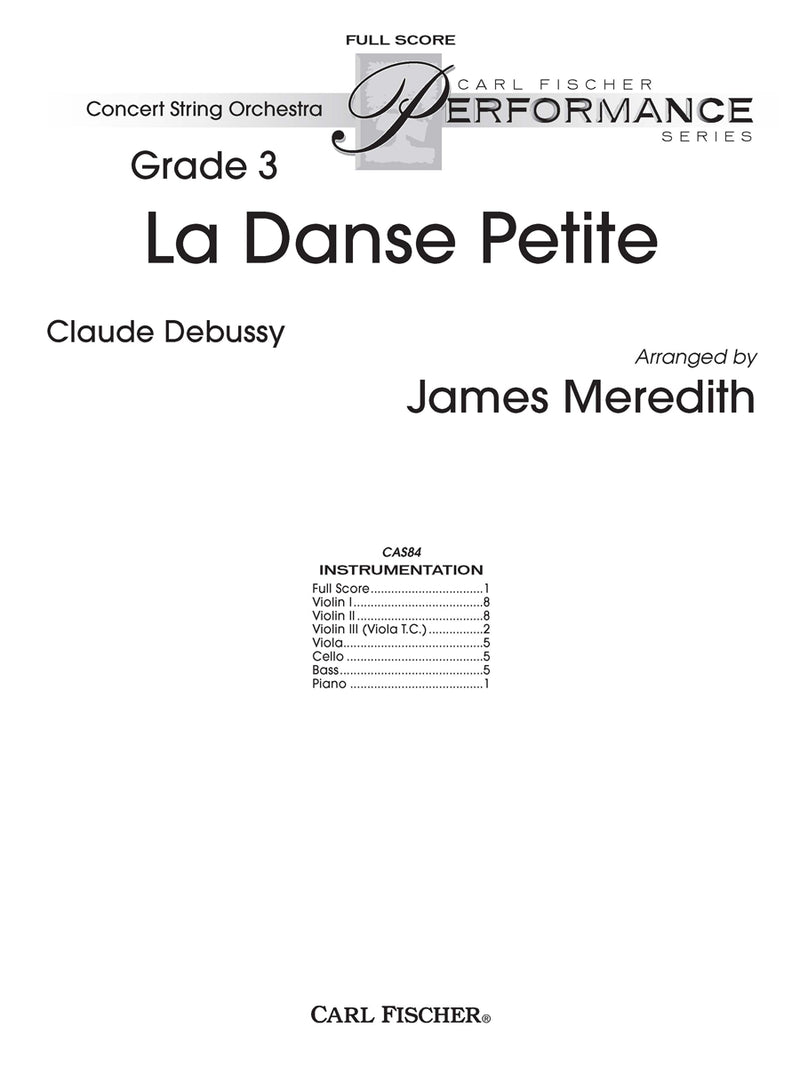 La Petite Danse (Study Score)