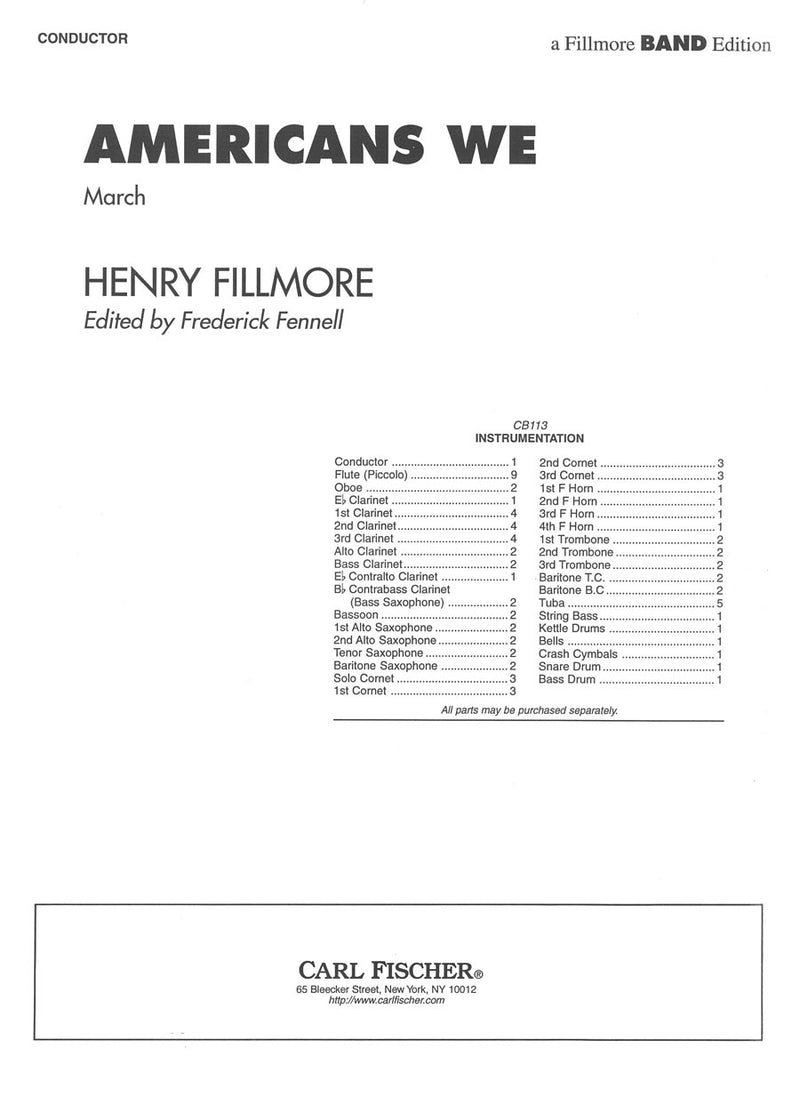Americans We, ed. Fennell (Score Only)