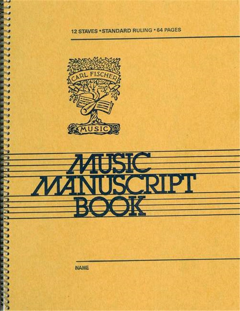 12-Stave Music Manuscript Book