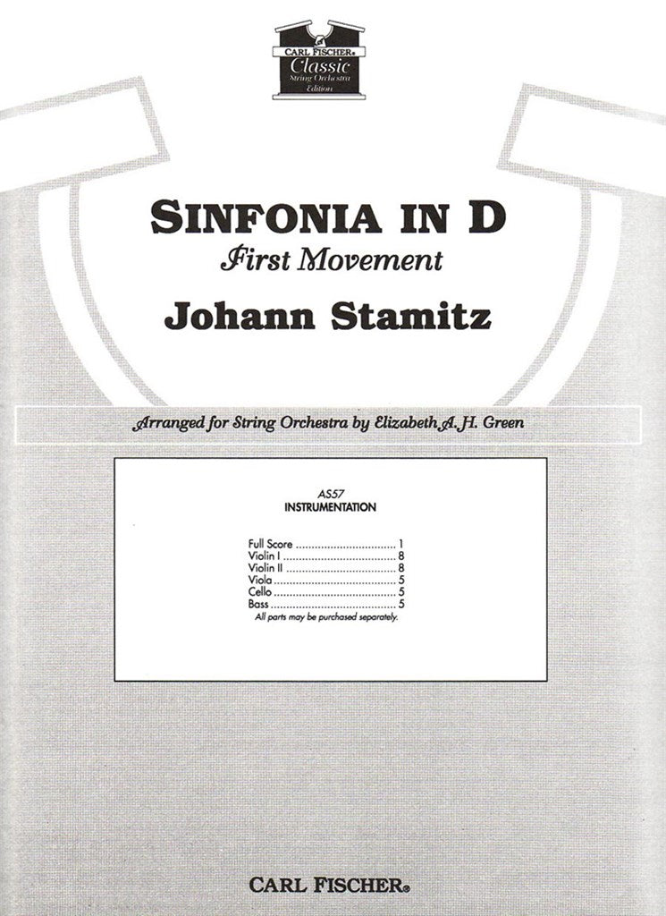 Sinfonia In D (First Movement) (Full Score)