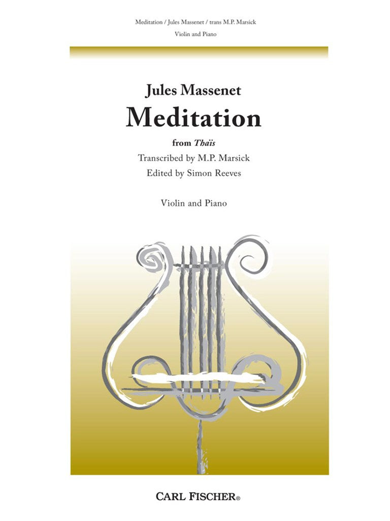 Meditation From 'Thais' (Violin and Piano)