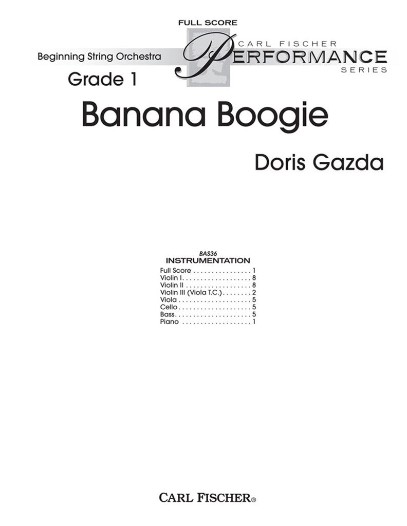 Banana Boogie (Score Only)