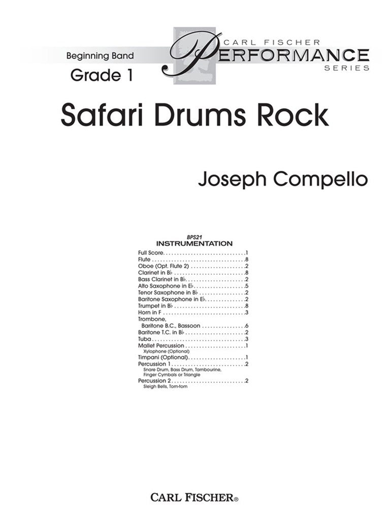 Safari Drums Rock (Score Only)