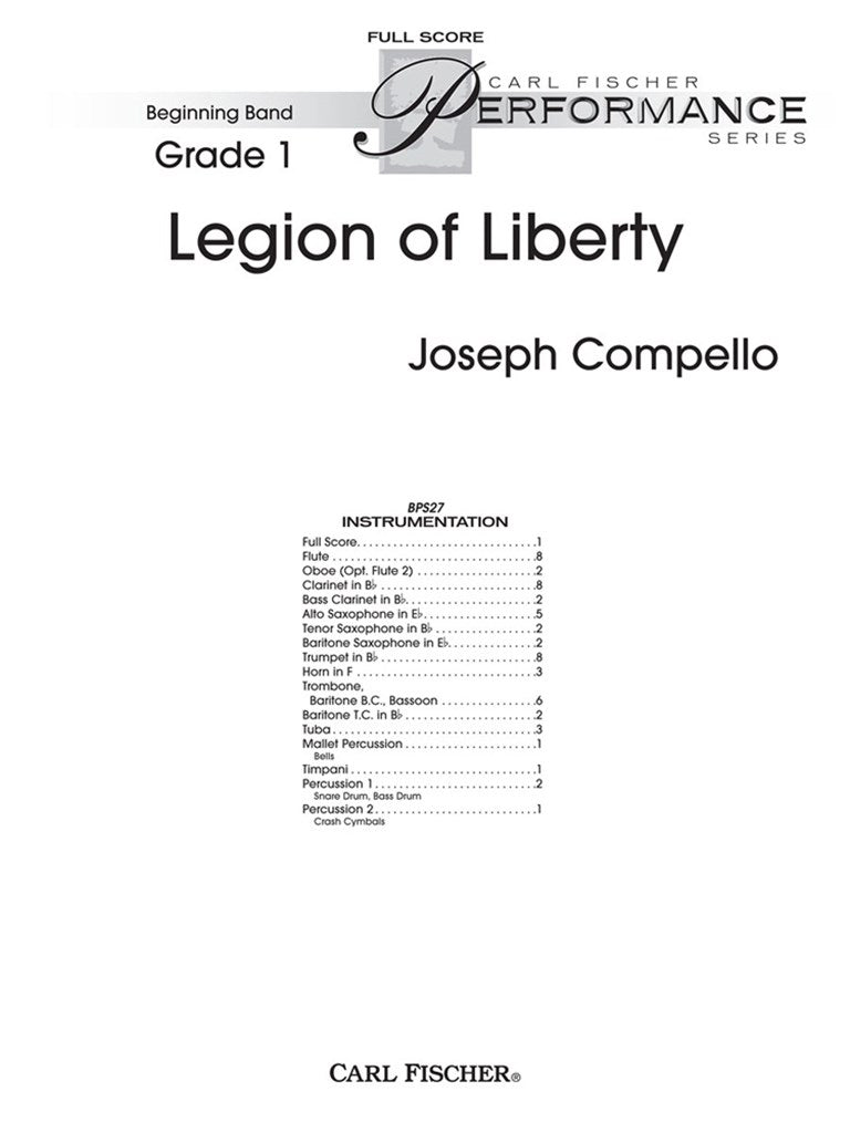 Legion Of Liberty (Score Only)