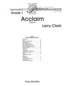 Acclaim (Score Only)