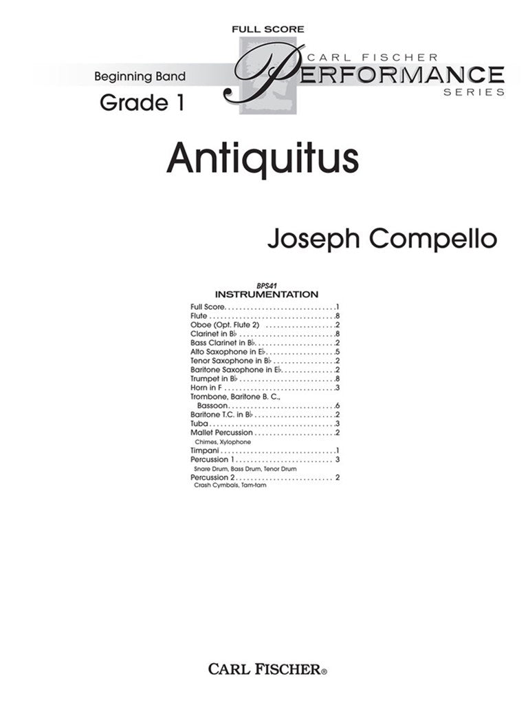 Antiquitus (Score Only)