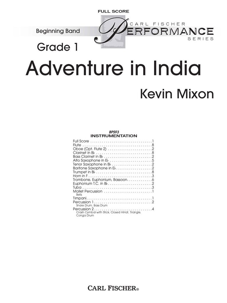 Adventure in India (Study Score)