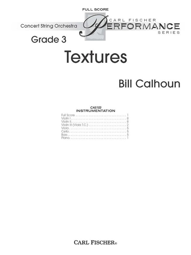 Textures (Study Score)