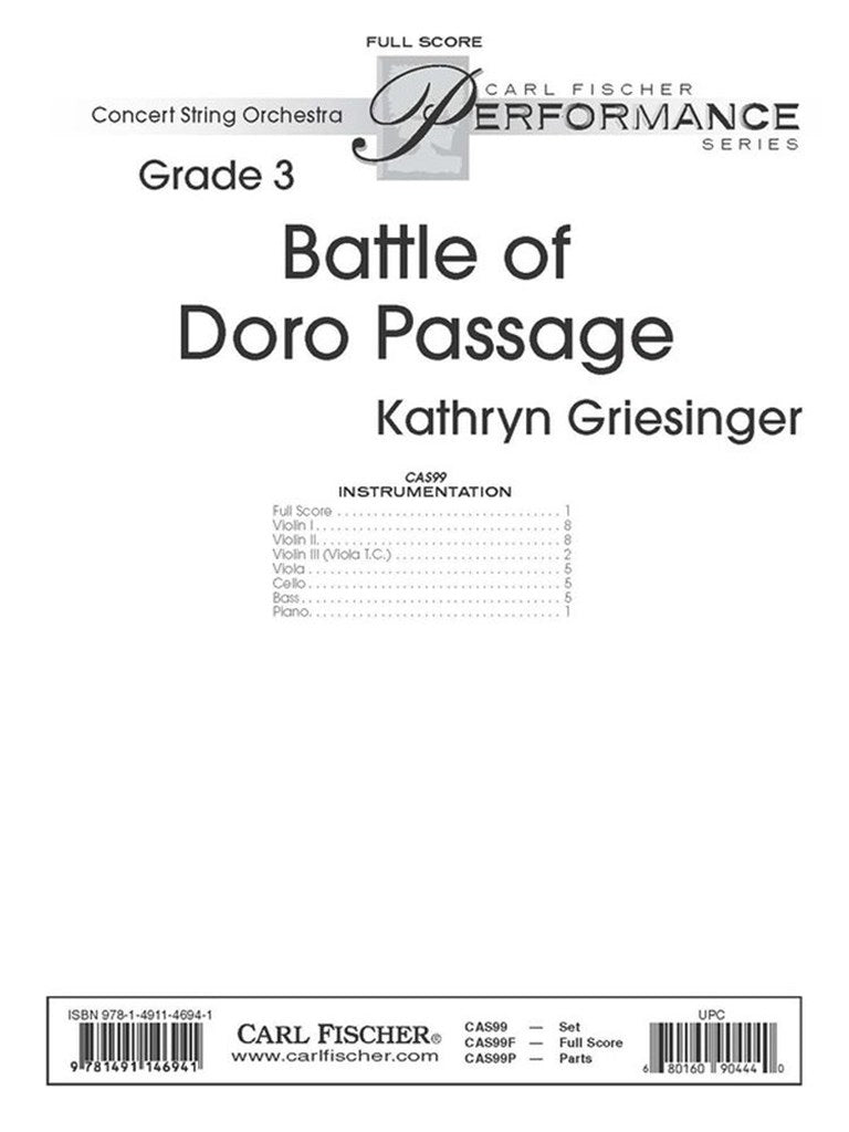 Battle Of Doro Passage (Study Score)