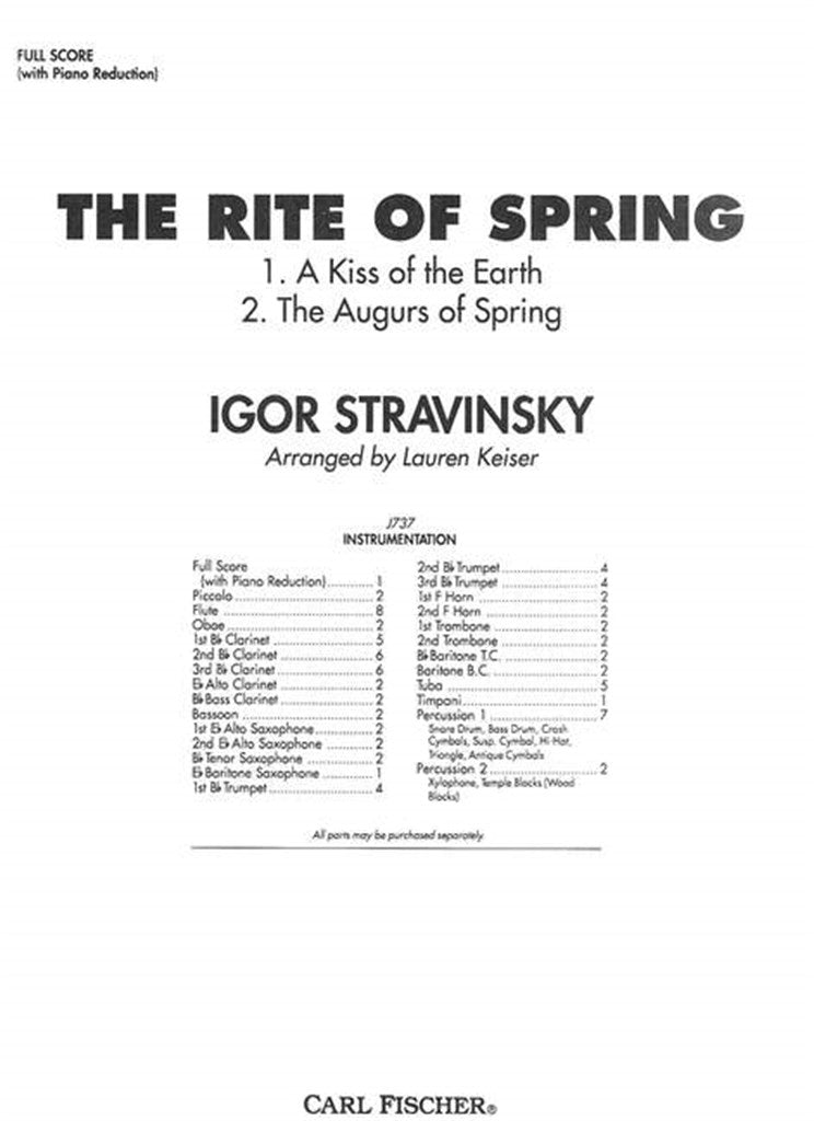 The Rite of Spring (Score Only)