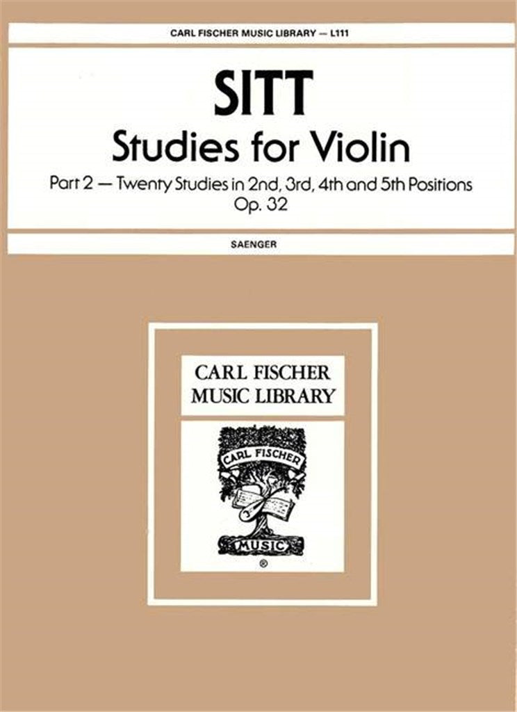 Studies for Violin, Op. 32, Book 2: Twenty Studies in 2nd, 3rd, 4th and 5th Position