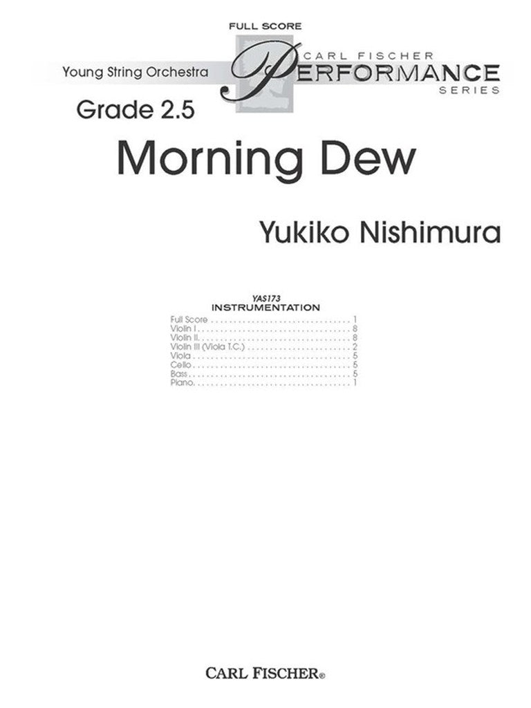 Morning Dew (Study Score)