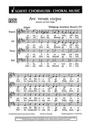 Ave verum corpus KV 618 (mixed choir (SATB); organ ad libitum)