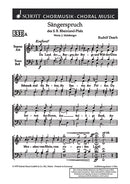 Sängerspruch des SB Rheinland-Pfalz / Begrüßung der Sänger (choral score)