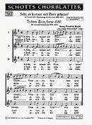 Seht, er kommt mit Preis gekrönt! / Tochter Zion, freue dich!