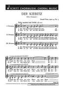 Sechs Lieder op. 44, 3. Der Kiebitz Der Herrgott hängt die Sonn' heraus