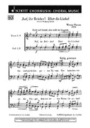 Auf ihr Brüder! Ehrt die Lieder! (choral score)