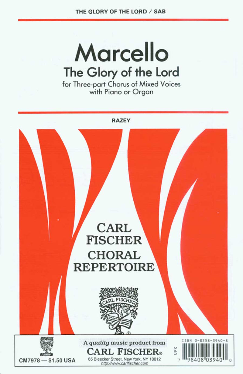 The Glory of The Lord (SAB, Piano and Organ)
