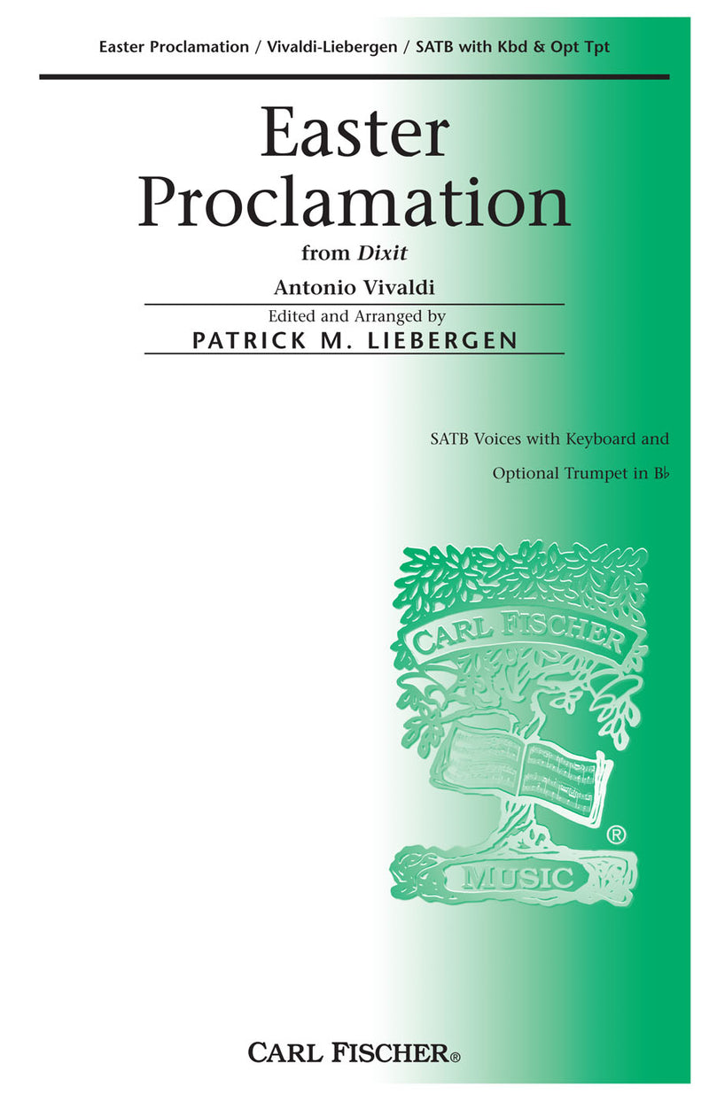Easter Proclamation (SATB, Trumpet and Keyboard)