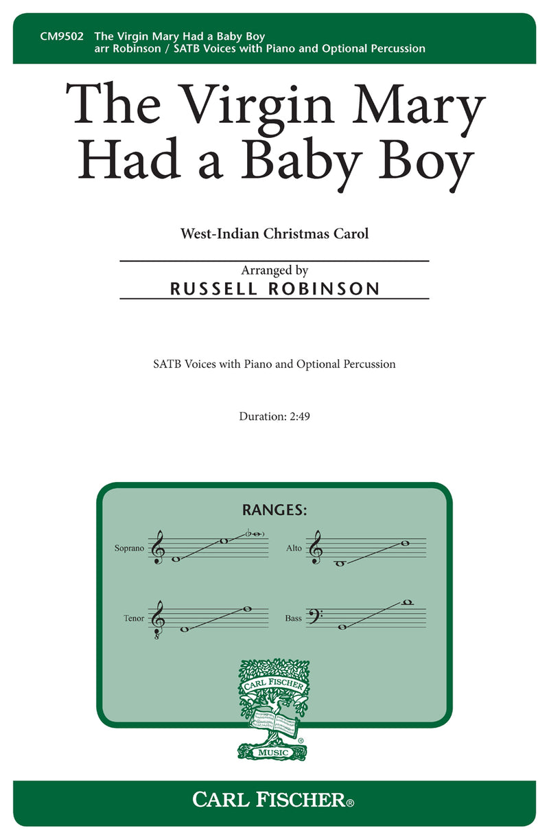 The Virgin Mary Had A Baby Boy (Choral Score)