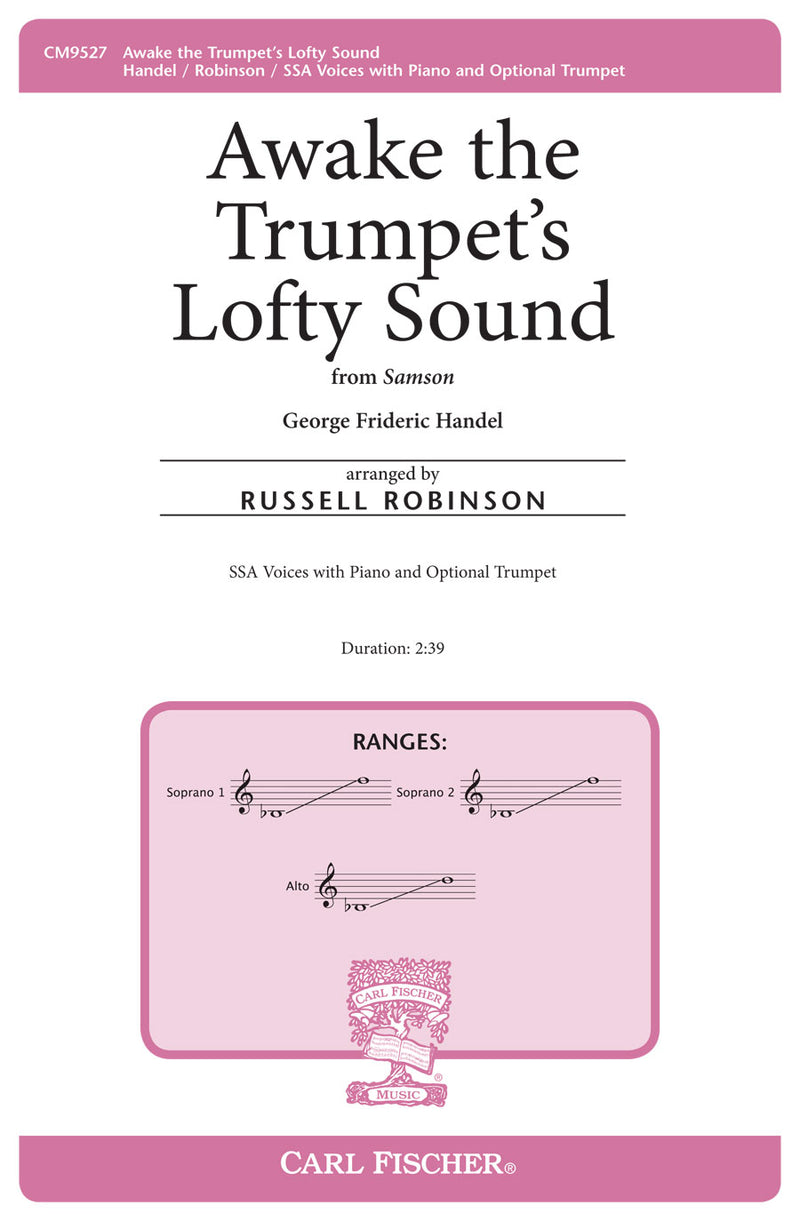 Awake the Trumpet's Lofty Sound (Choral Score)