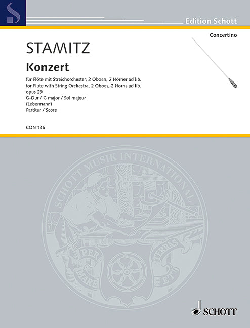 Konzert G-Dur op. 29 (score)
