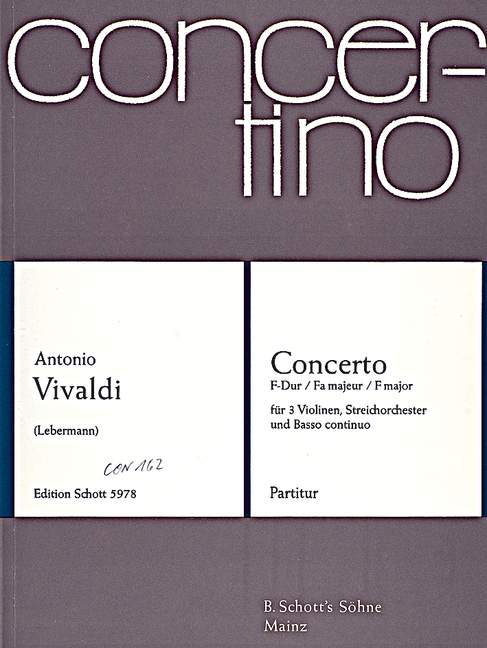 Concerto F-Dur PV 278 (score)