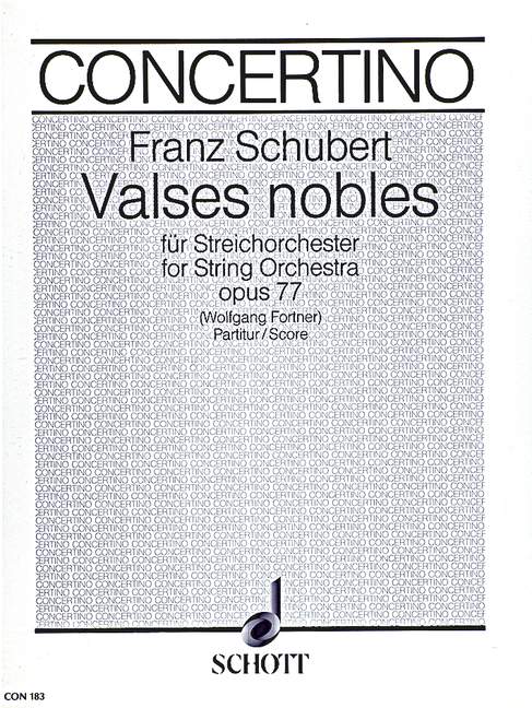 Valses nobles op. 77 D 969, (Original for Piano) (score)
