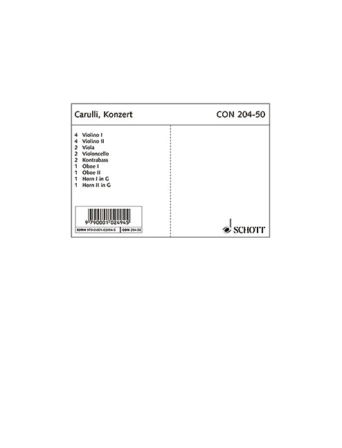 Konzert e-Moll op. 140 (set of parts)