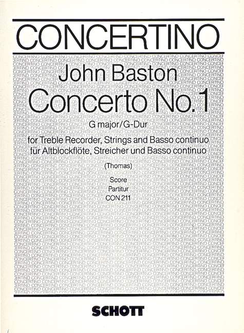 Concerto No. 1 G-Dur (score)