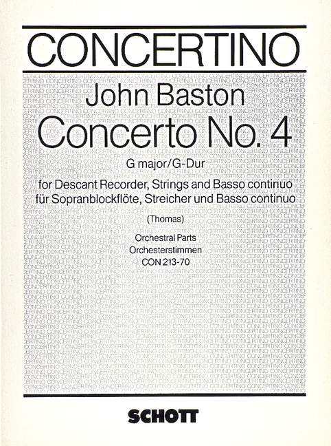 Concerto No. 4 G-Dur (set of parts)