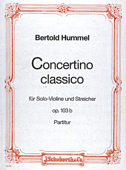 Concertino classico D-Dur op. 103b (score)