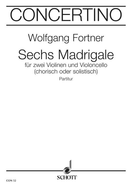 Sechs Madrigale (score)