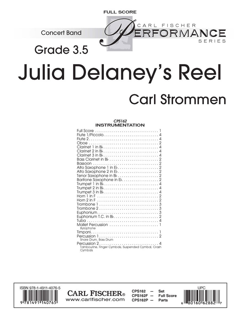 Julia Delaney's Reel, Concert Band (Study Score)