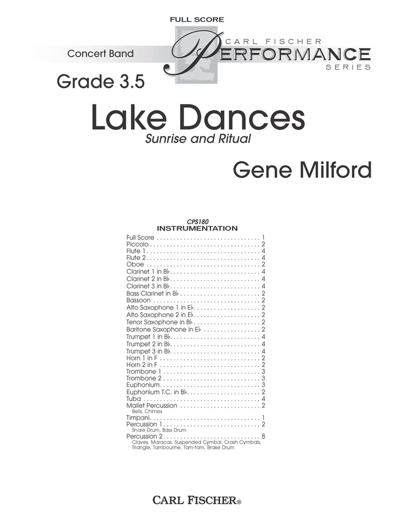 Lake Dances (Study Score)