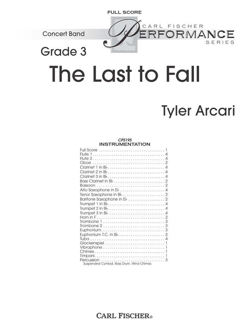 The Last to Fall (Study Score)