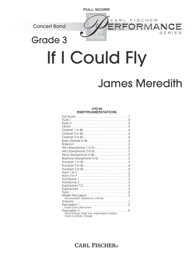 If I Could Fly (Study Score)