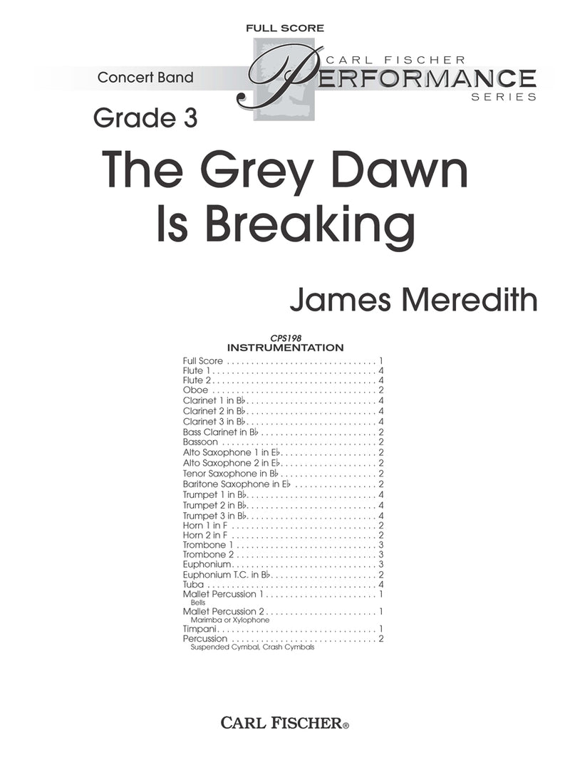 The Grey Dawn Is Breaking (Study Score)