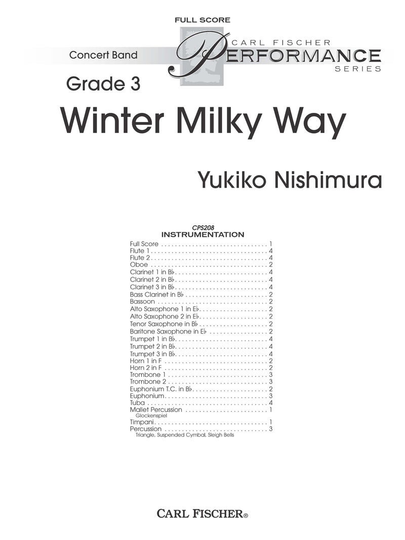 Winter Milky Way, Concert Band (Full Score)