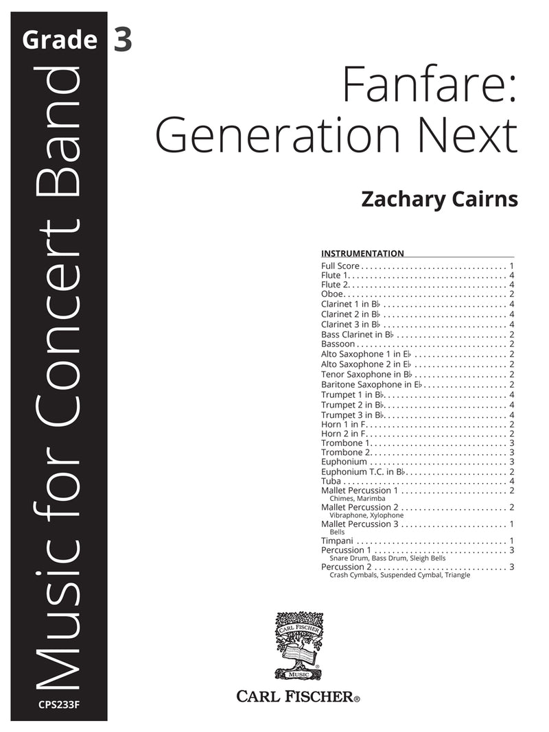 Fanfare: Generation Next (Score Only)