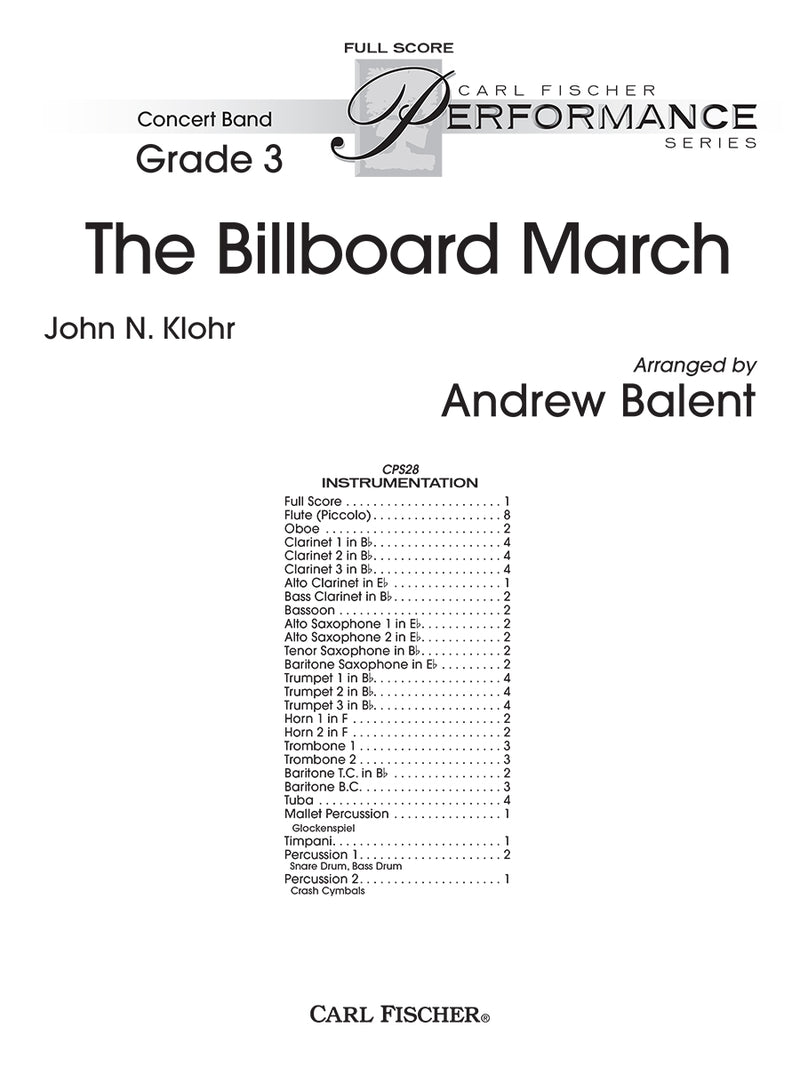 The Billboard March (Score Only)