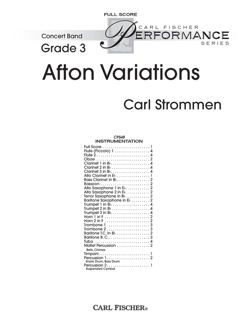 Afton Variations (Score Only)